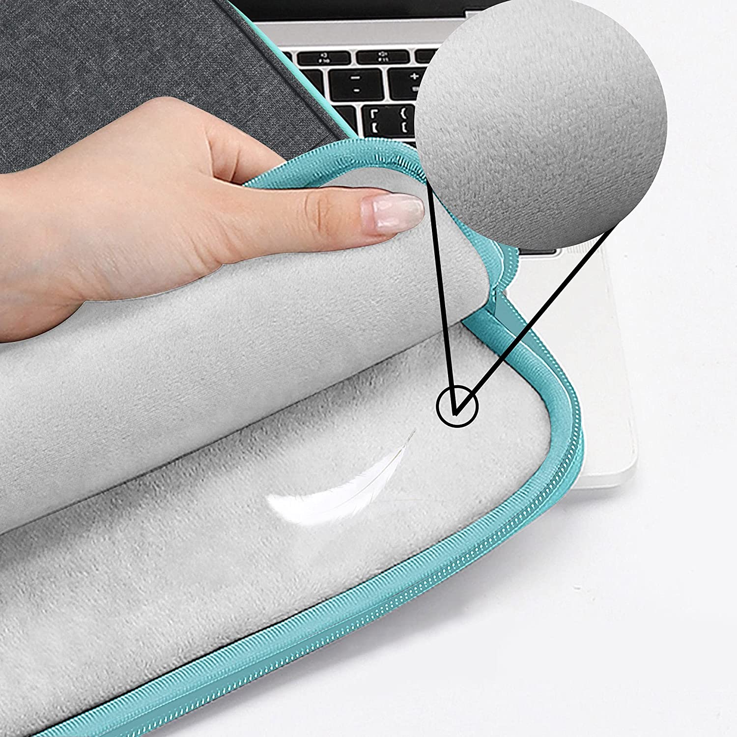 Slim & Expandable Laptop Backpack 15 15.6 16 Inch Sleeve with USB Port, Spill-Resistant Notebooks Bag Case for Most 14-16 Inch MacBooks Surface-Books Dell HP Lenovo Asus Computers, Dark Gray - Image 3